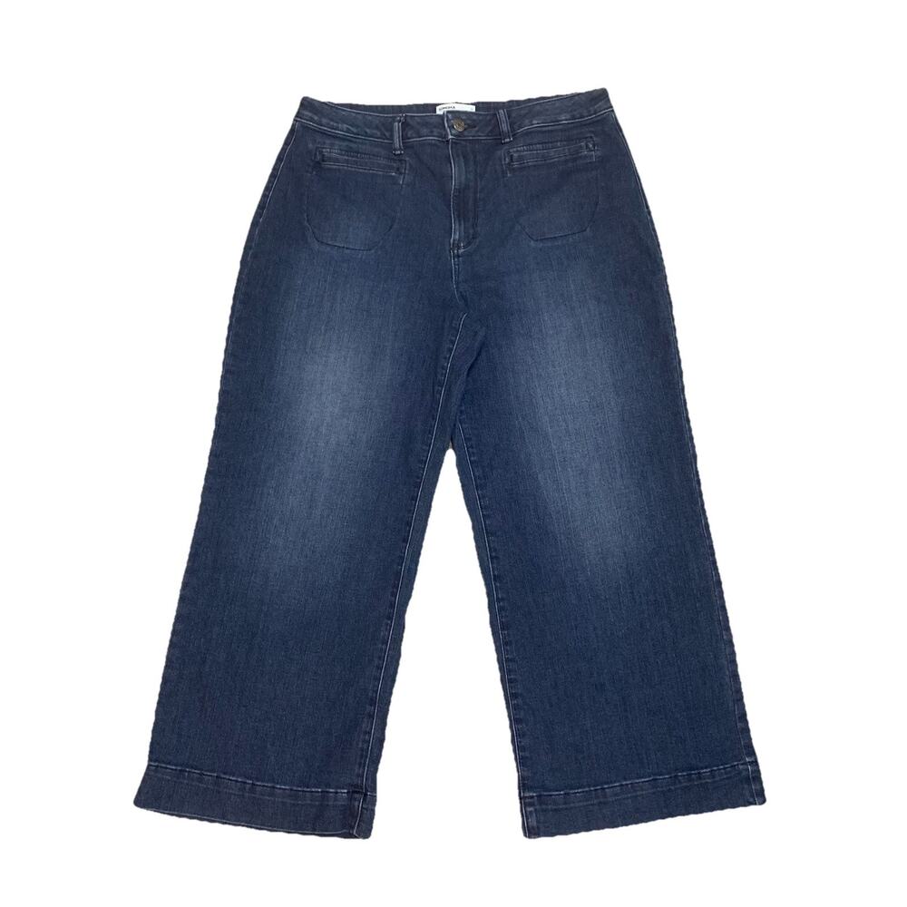 Sonoma Wide Leg Crop Jeans Dark Wash High Rise Stretch Denim Women’s 16
